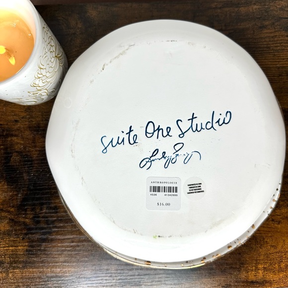 Gold Spots & White Suite One Studio Mimira Side Plates Set of 4 Anthropology - Picture 5 of 7